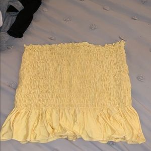 BRAND NEW! Yellow tube top with ruffle